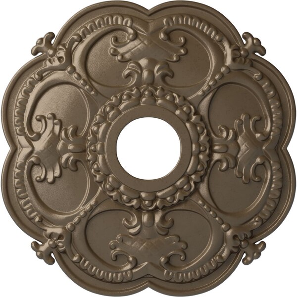 Ekena Millwork Rotherham Ceiling Medallion (Fits Canopies up to 3 1/2"), 18"OD x 3 1/2"ID x 1 1/2"P, Warm Silver CM17ROWSS - main
